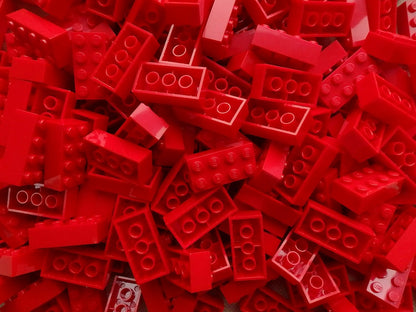 2x K8 Boxes of new 2x4 LEGO bricks  RED/LIME