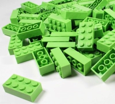 2x K8 Boxes of new 2x4 LEGO bricks  BLACK/LIME